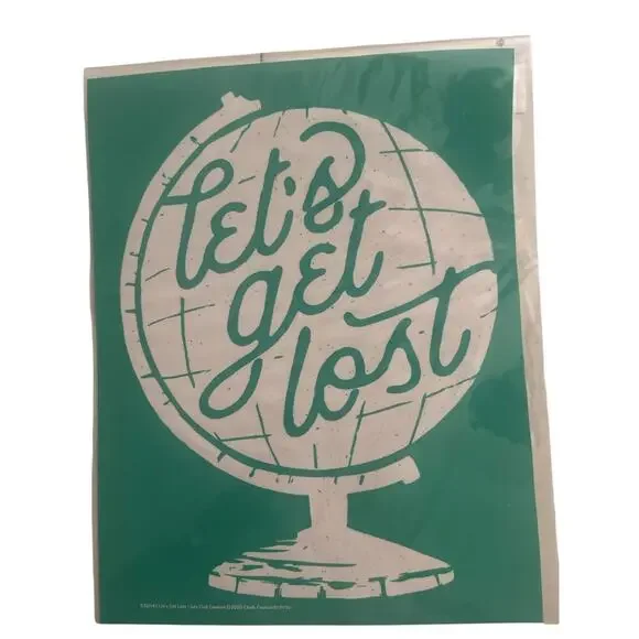 NWT Lets Get Lost Chalk Couture 8.5 x 11 Reusable Transfer