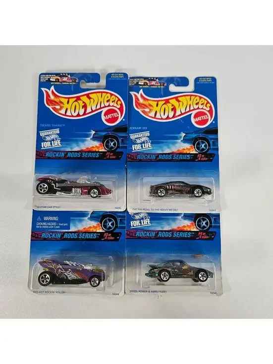 Hot Wheels 1997 Rockin Rods Series Complete Set of 4 Porsche Ferrari 1:64 NIP