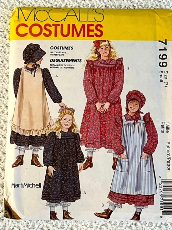 Lot of 2 Vintage McCall’s Costume Patterns Pioneer & Fantasy Uncut
