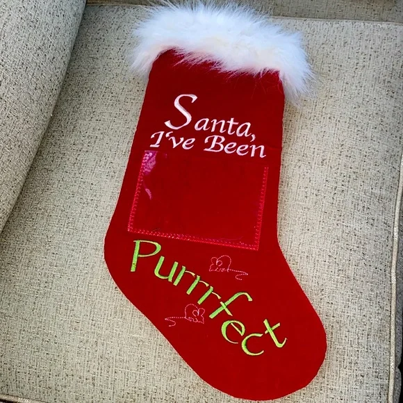 Cat Christmas stocking