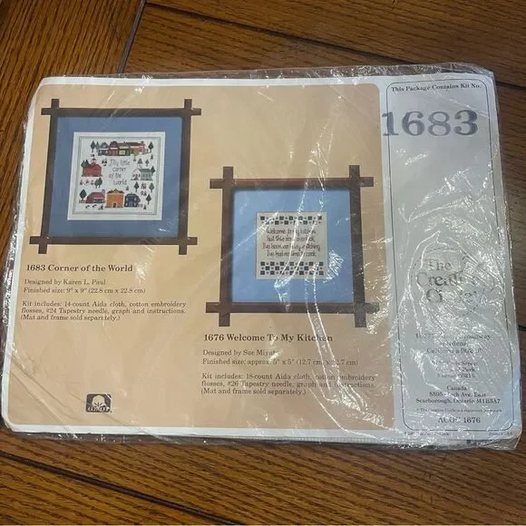 Vintage 1987 Sealed The Creative Circle Cross Stitch Kit 1683