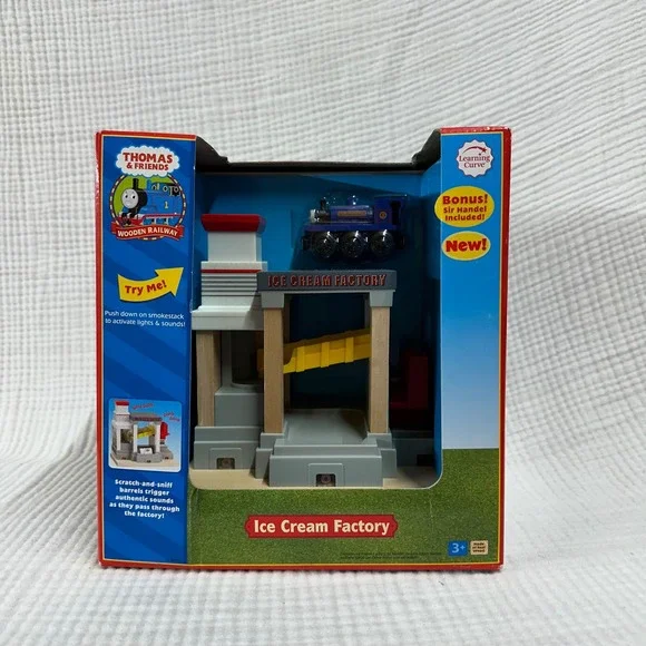 Rare New Thomas & Friends Wooden Railway Ice Cream Factory! Vintage 2005!