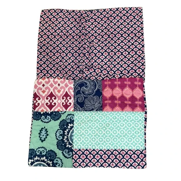 Pottery Barn Teen Patchwork Standard Pillow Shams‎ 2 Boho 100% Cotton Rare HTF