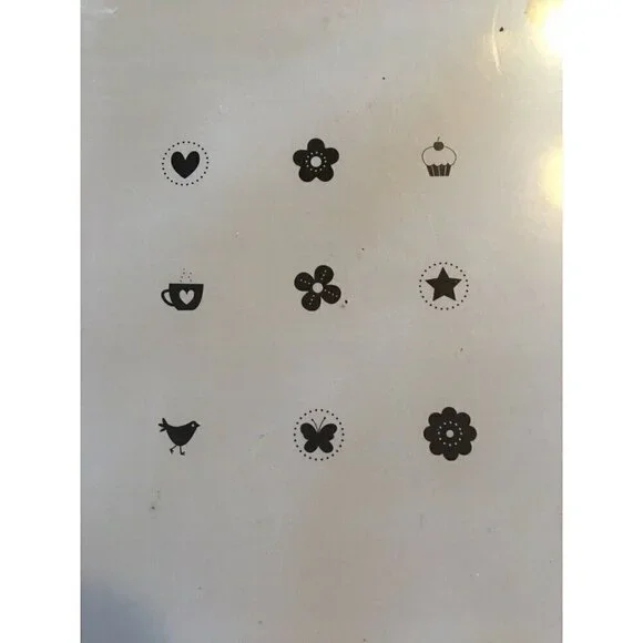 Stampin' Up Itty Bitty Bits 9 Tiny Cling Mount Stamps Scrapbooking Cards Cupcake