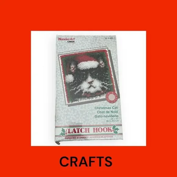 Wonder Art - Christmas Cat Latch Hook Kit