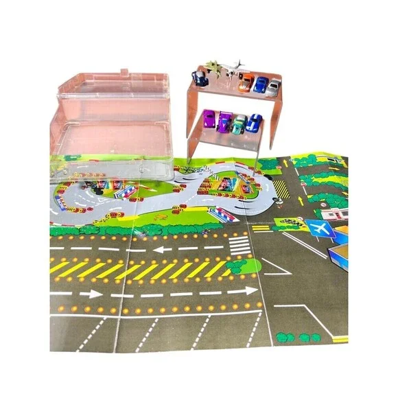 Lot of 10 Vehicular City Cars Educational Interactive Playset with Paper Craft