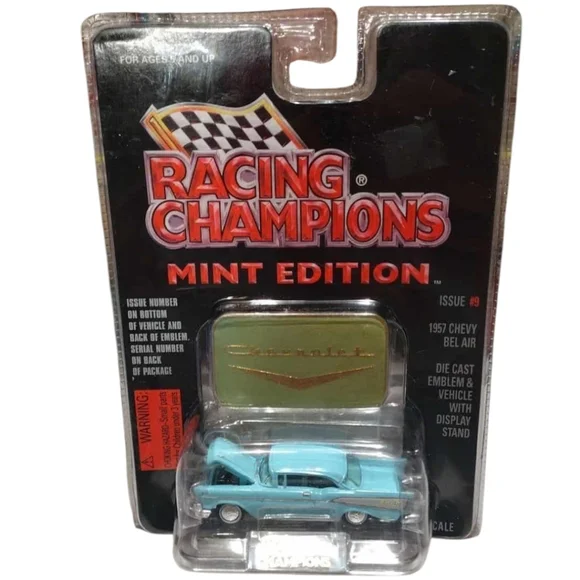 Racing Champions Issue # 9 Mint Edition Blue 1957 Chevy Bel Air Diecast!