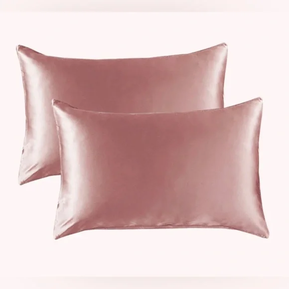 NEW - RISE Essential Satin Pillowcase - Soft Rose (2 Pack)