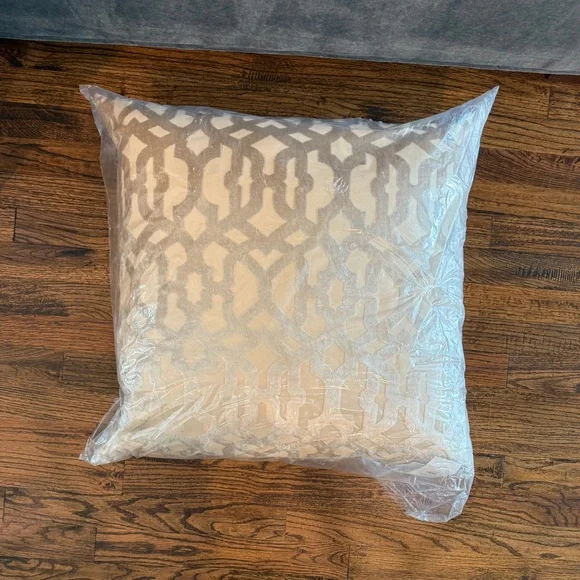 Z Gallerie Gold and Silver Decorative Pillow