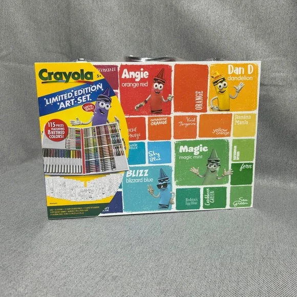 Crayola Limited Edition Art Set 115 Pieces 8 Retired Colors Case Gift Pack