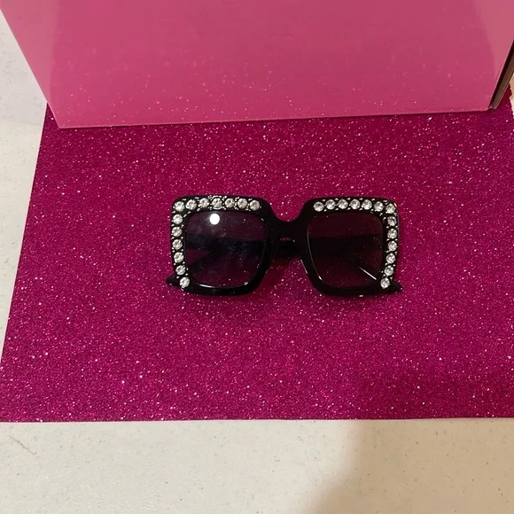 Kids Rhinestone Decor Sunglasses