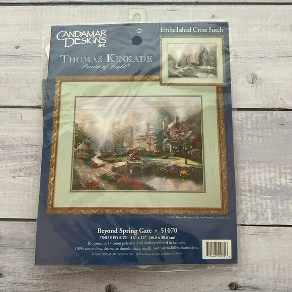 Candamar Design Thomas Kinkade Beyond Spring Gate Cross Stitch Kit 51070