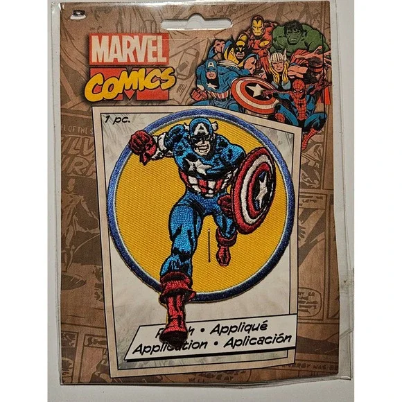 Marvel Comics Captain America Patch Applique Superhero‎ Iron On