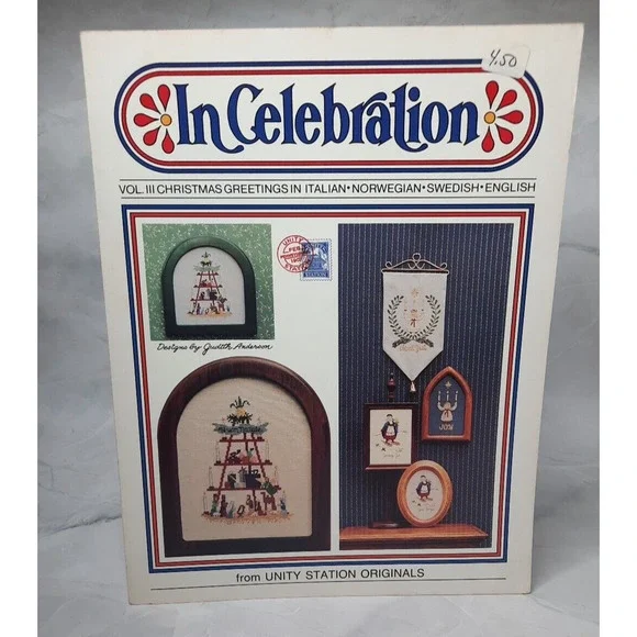 1989 Unity Station Originals Cross Stitch Leaflet Vol III Christmas Greetings