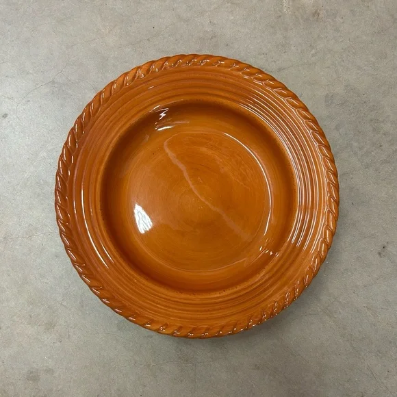 LUCCA handpainted ceramic terracotta bowls and charger plates from Z Gallerie