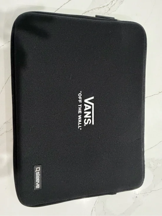 Vans Black Laptop Sleeve with White Logo