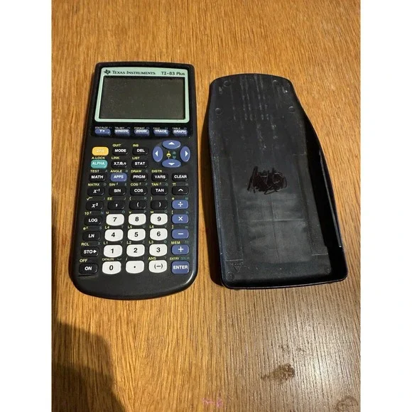 Texas Instruments TI-83 Plus Graphing‎ Calculator with Slip Cover - Black TESTED