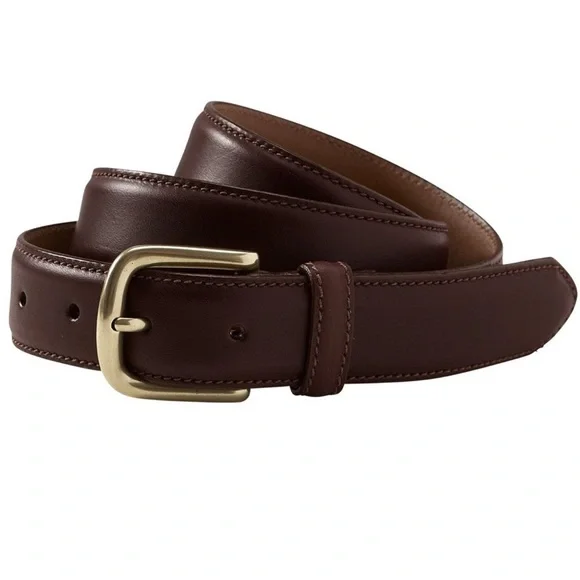 L.L Bean Men's Chino Brown Leather Belt
