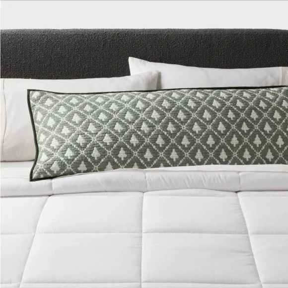 Body Pillow Cover Reversible Matelassé Green Tree from Threshold™