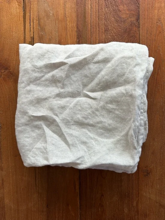 West Elm Belgian Flax Linen King Pillow Sham 20x36 Neutral Oatmeal Quiet Luxury