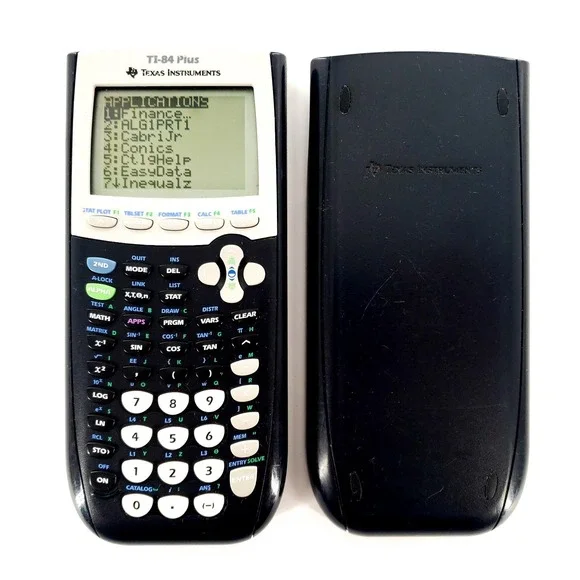 Texas Instruments TI-84 Plus Graphing Calculator w/ Cover Tested & Works
