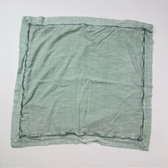 Anthropologie Washed Linen Boho Pillow Sham Green