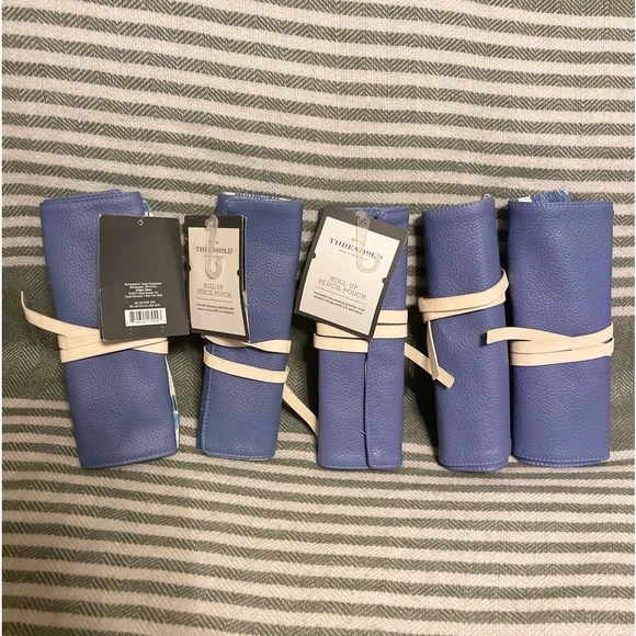 Threshold‎ Roll-Up Pencil Pouches (5) NWT