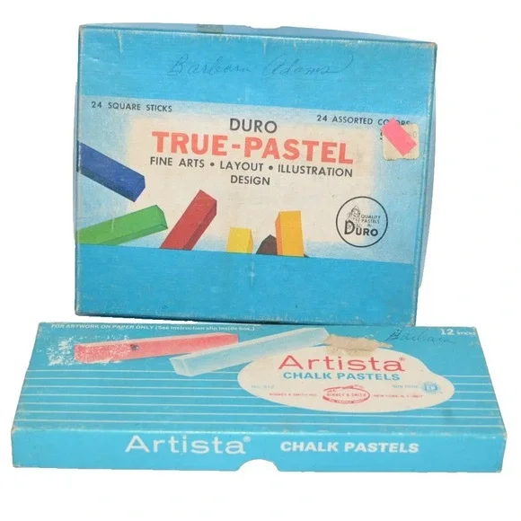 Vtg Duro Square Artist Pastels Assorted Colors Made in USA