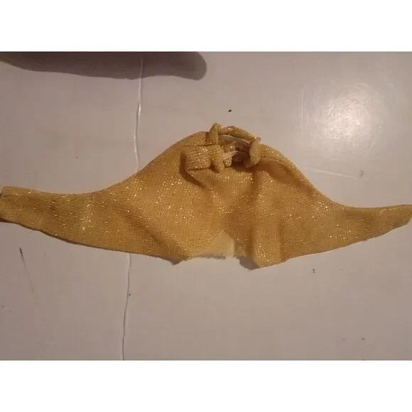 Vintage Barbie Ken Skipper Doll Accessory Clothing Sparkly Yellow Top VTG‎