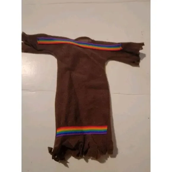 Vintage Barbie Ken Skipper Doll Accessory Clothing Brown Dress Rainbow VTG
