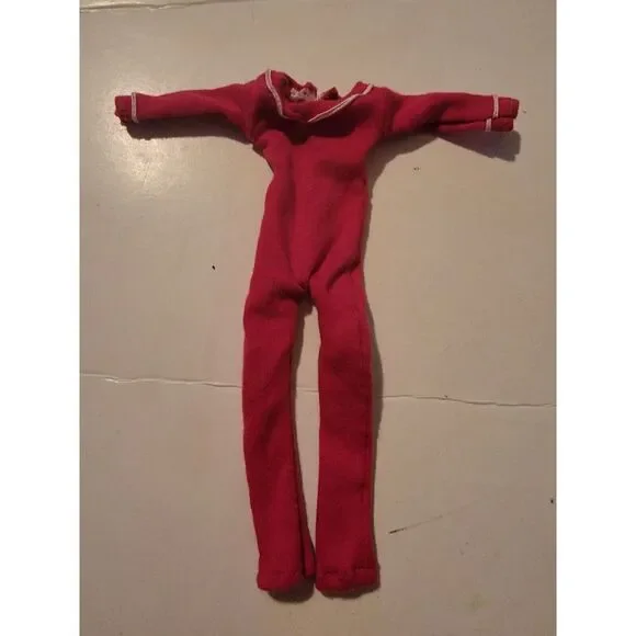 Vintage Barbie Ken Skipper Doll Accessory Clothing Red 1 Piece Outfit VTG