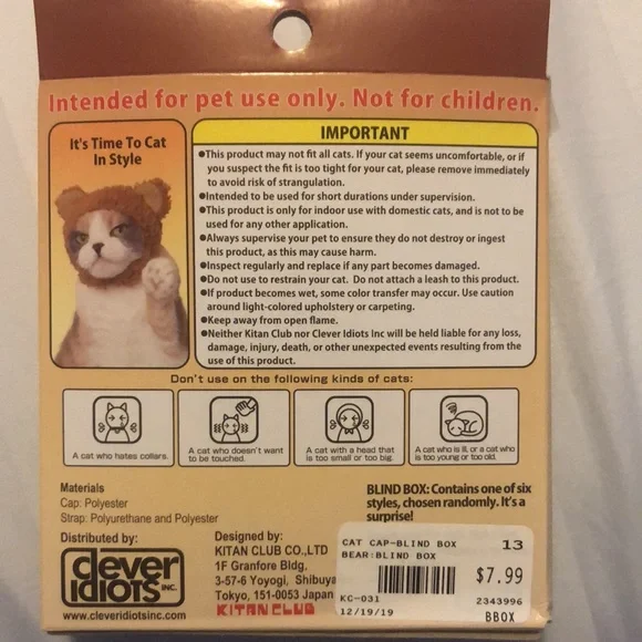 Polar Bear hat for cats! 🐱 🐈‍⬛