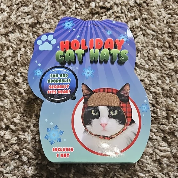 Holiday Cat Hats - Red Plaid Winter Hat $7ea Or 2 For $12
