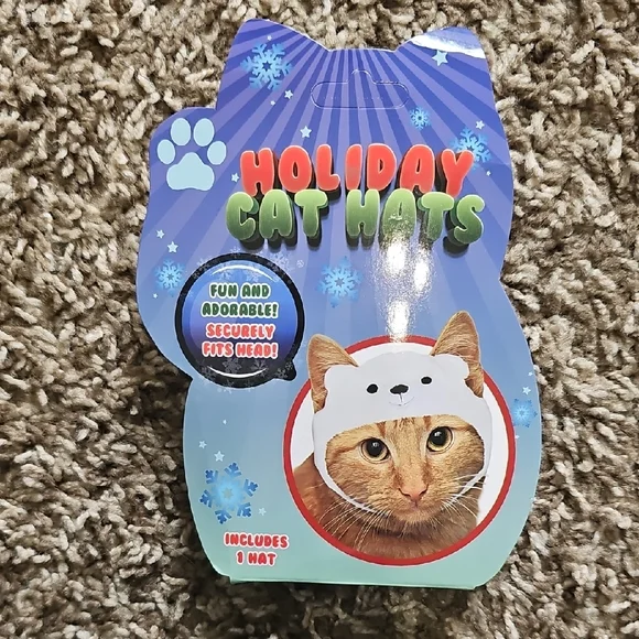 Holiday Cat Hats - White Polar Bear Hat $7ea Or 2 For $12