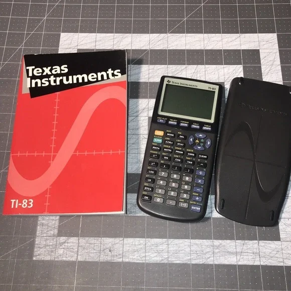 Texas‎ Instruments TI-83 Graphing Calculator With Cover And Guide Book