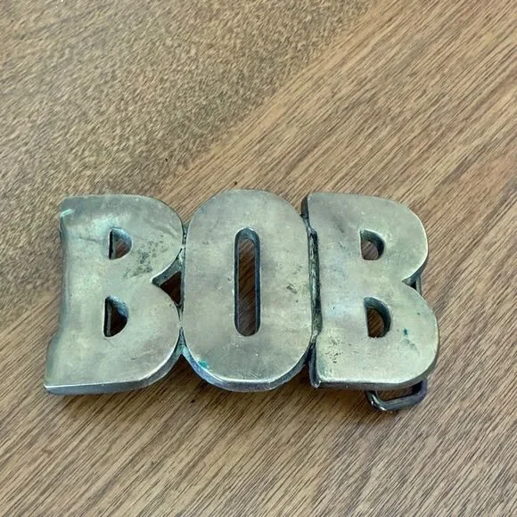 Vintage brass “BOB” buckle