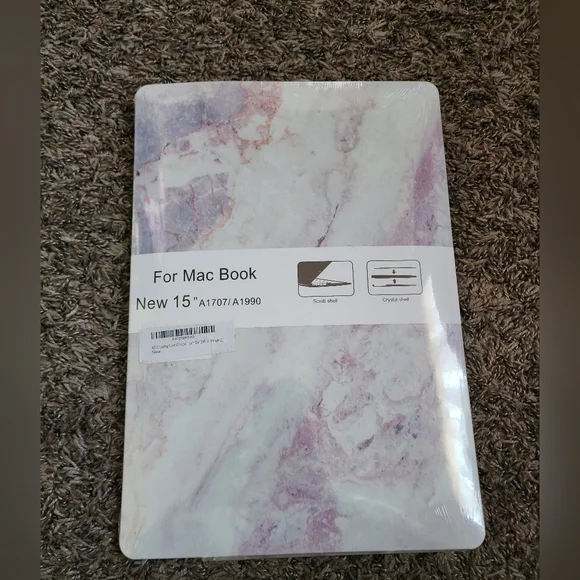 KECC White Marble Mac Book Laptop Case 15