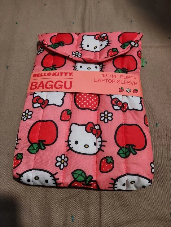 Hello Kitty Baggu Puffy Laptop Sleeve Case 13