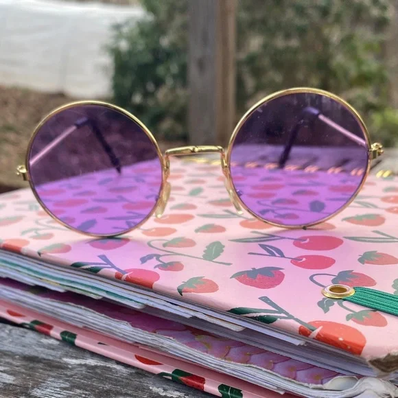 Round Purple Sunglasses