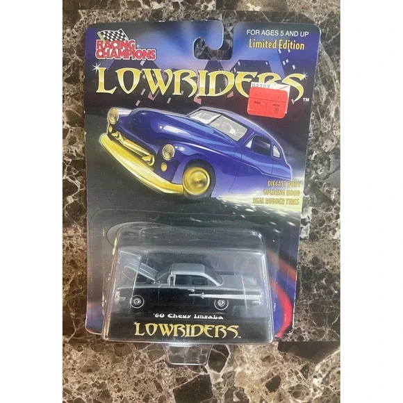 Racing Champions Lowriders 60 Chevy Impala Black Silver Diecast Car 99300 NEW