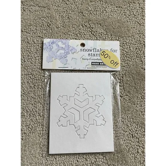 💕Hero Arts Die Cut Snowflake Stamp