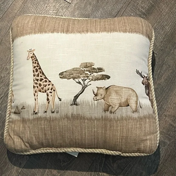 WAVERLY Safari Animal Cotton Pillow 15 inch Throw‎