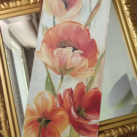 ❗Orange Floral Painting on Canvas❗