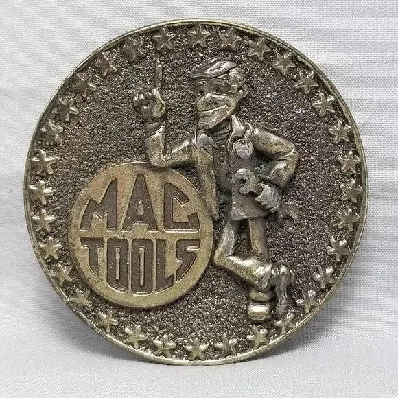 Vintage Belt Buckle Mac Tools USA Made By‎ The Great American Chicago Buckles