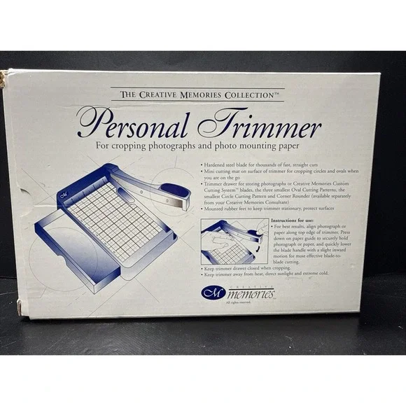 Creative Memories Personal Trimmer Paper Photo Cutter w/ Drawer Scrapbooking