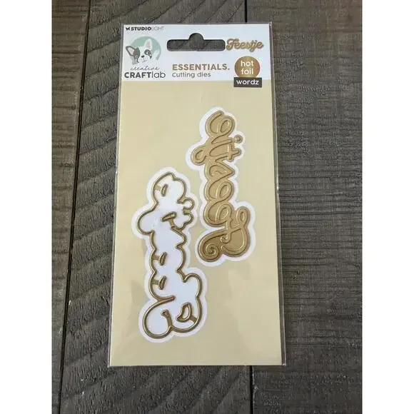 Studio Light Essentials Cutting Dies Hot Foil Wordz- Feestie