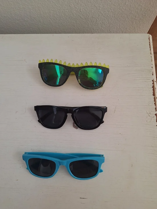 Set of 3 Sunglasses - Black, Blue, Green Mirror