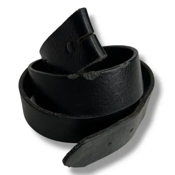Justin Black American Made Top Grain Cowhide Leather No Buckle Belt 36