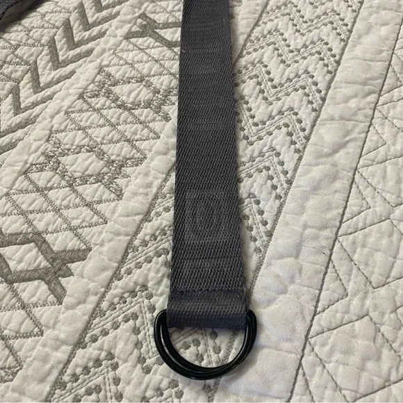 Y2K Charcoal Gray ECHO Belt with Black Ring Buckle