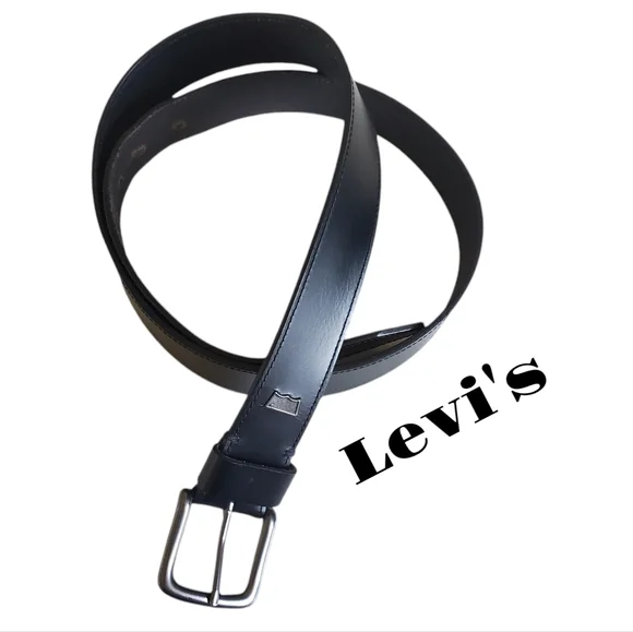 Levi's Men's Genuine Leather Belt Black Size XL (42-44)